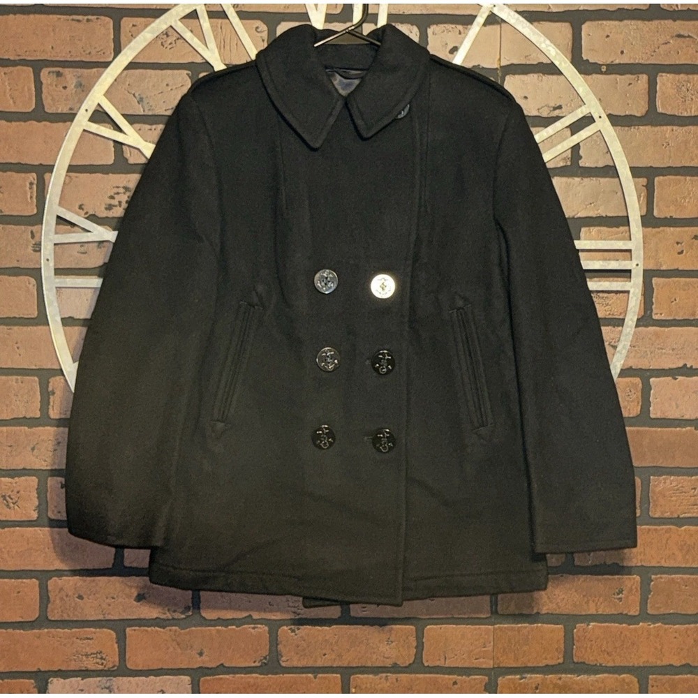 Women's DSCP US Navy Quarterdeck Collection Peacoat Black Wool Size 8S